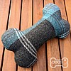 Personalised Bone Dog Toy - Country Tweed Collection - Midnight Blue - Ozzy Back 2